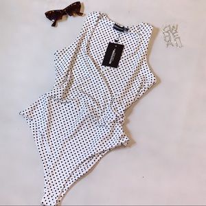 Black & white one piece swimsuit